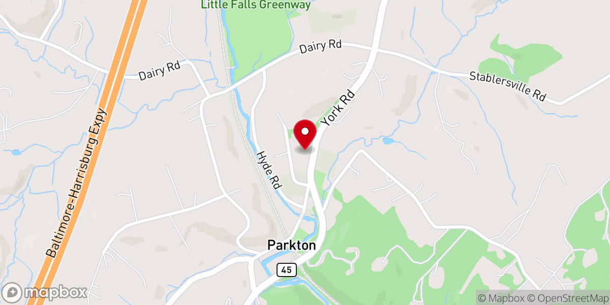 Map showing location of Parke Memorial United Methodist