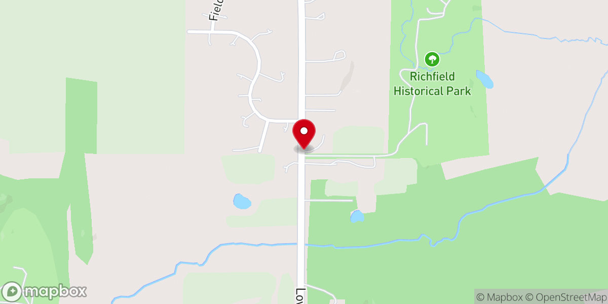 Map showing location of Richfield Historical Park