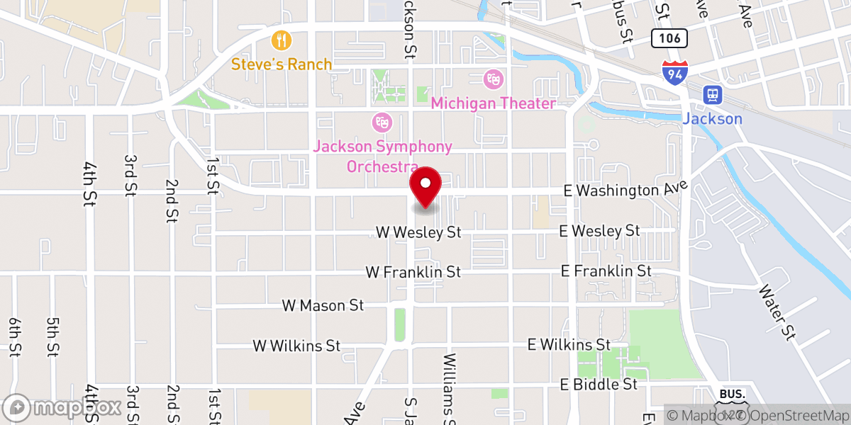 Map showing location of St. Paul's Episcopal Church