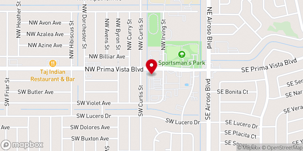 Map showing location of St Lucie Catholic Church Gift