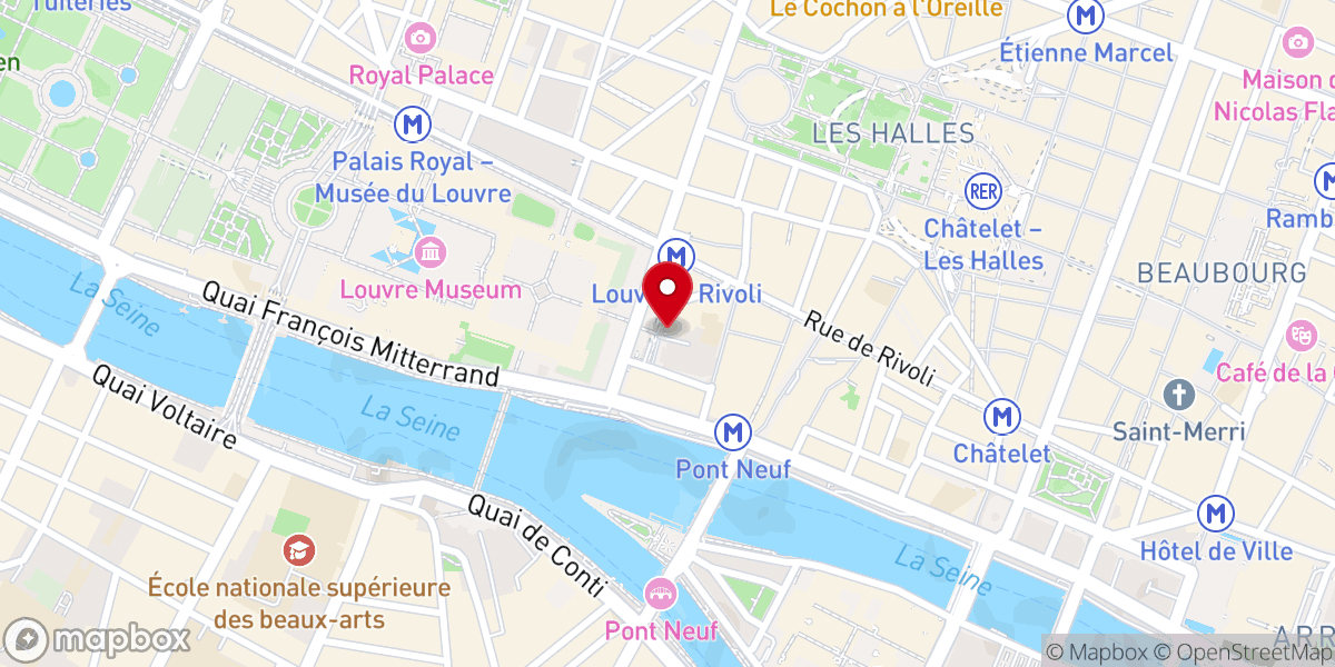 Map showing location of Beffroi de l'Église Saint-Germain l'Auxerrois de Paris