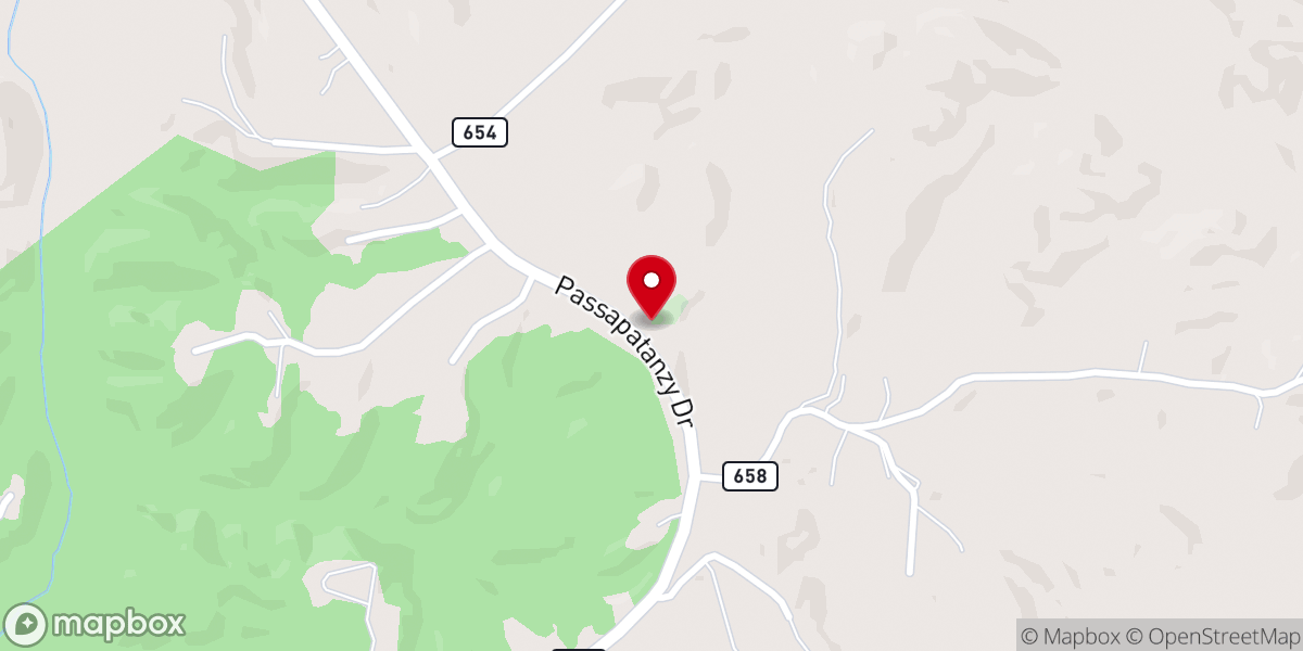 Map showing location of Mountain View Baptist Church