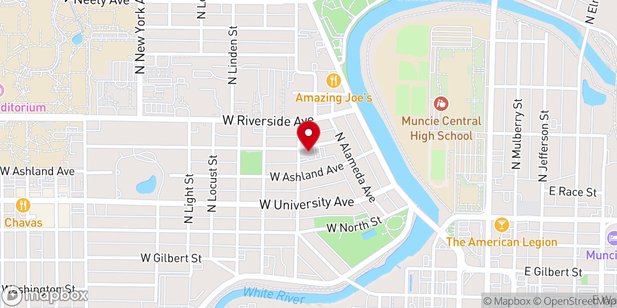 Map showing location of Grace Evangelical Lutheran Church