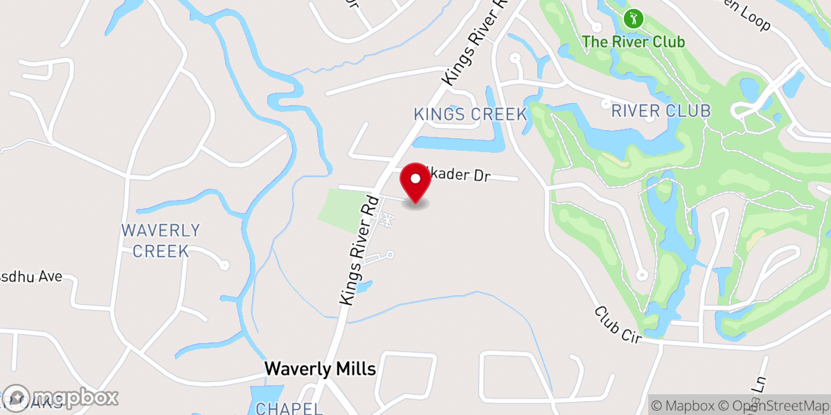 Map showing location of Cedar Grove Plantation Chapel