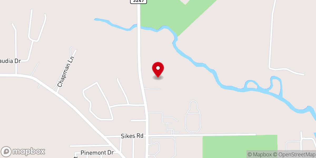 Map showing location of First Church of the Nazarene