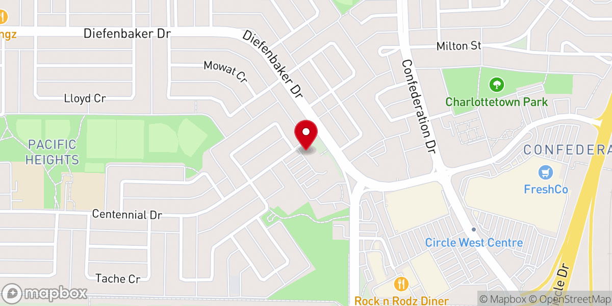 Map showing location of Westgate Alliance Church