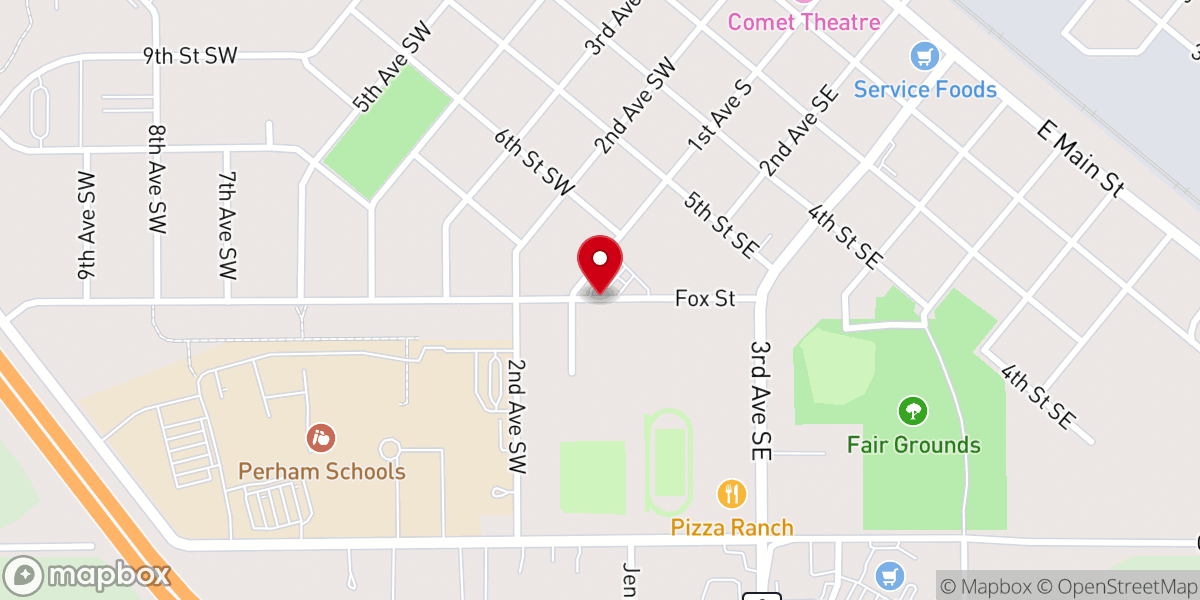 Map showing location of Kinship of the Perham Area