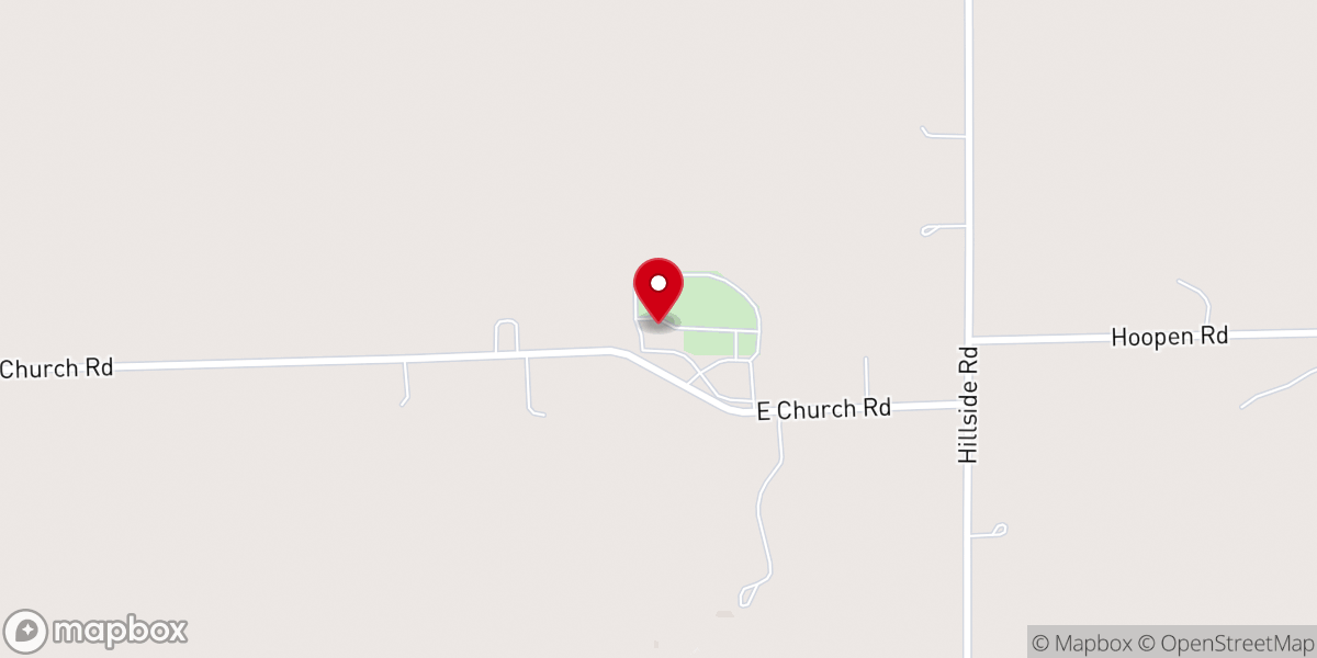 Map showing location of East Koshkonong Church-ELCA