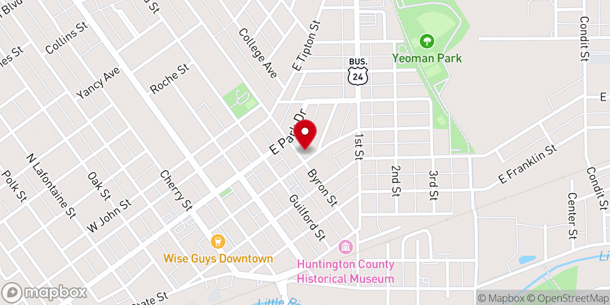 Map showing location of United With Love of Huntington County