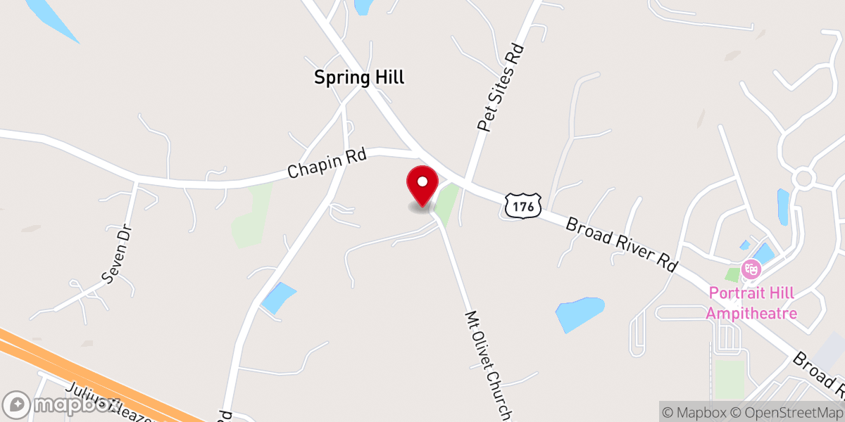 Map showing location of Mt Olivet Lutheran Church
