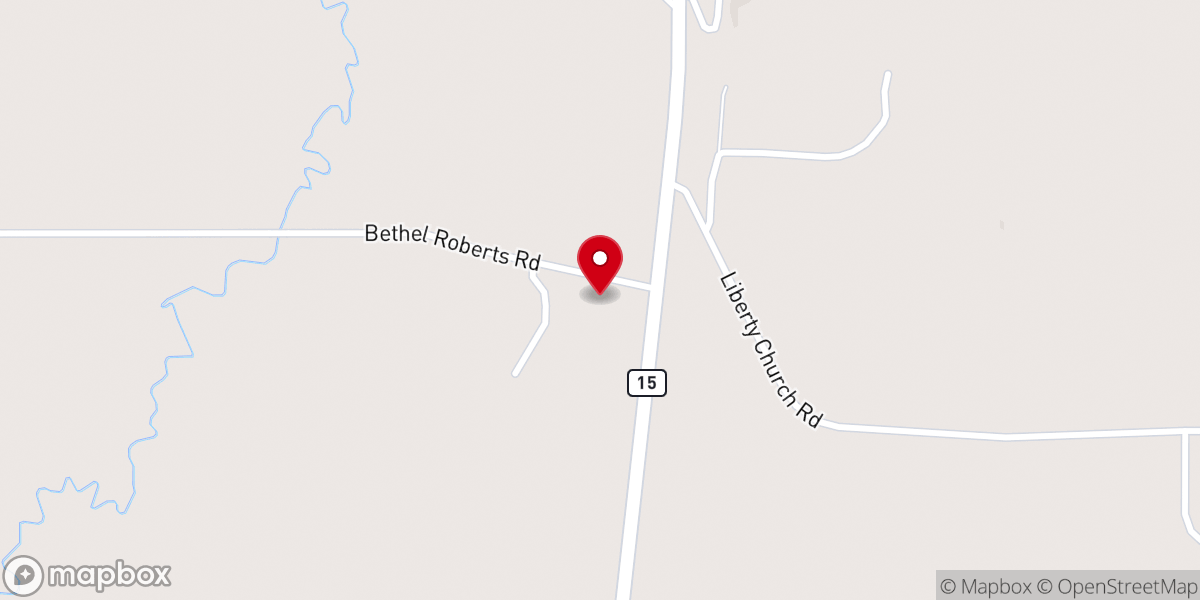 Map showing location of Sand Ridge missionary Baptist church