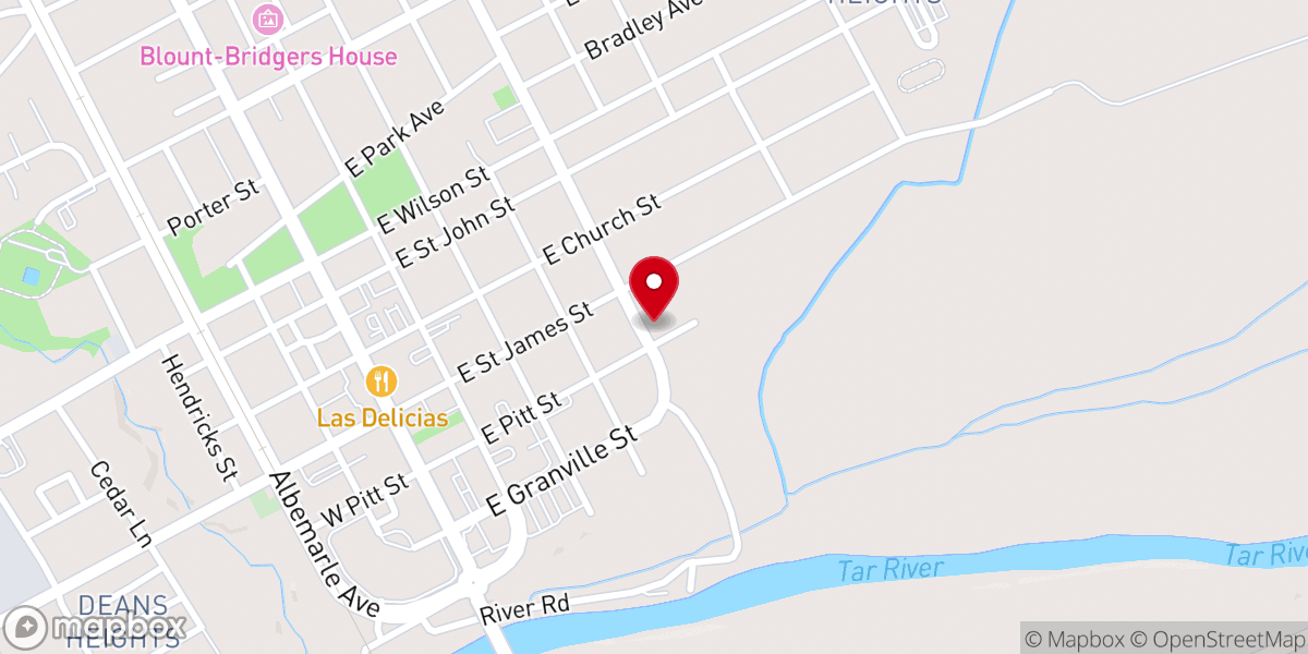 Map showing location of St. Luke's Episcopal Church
