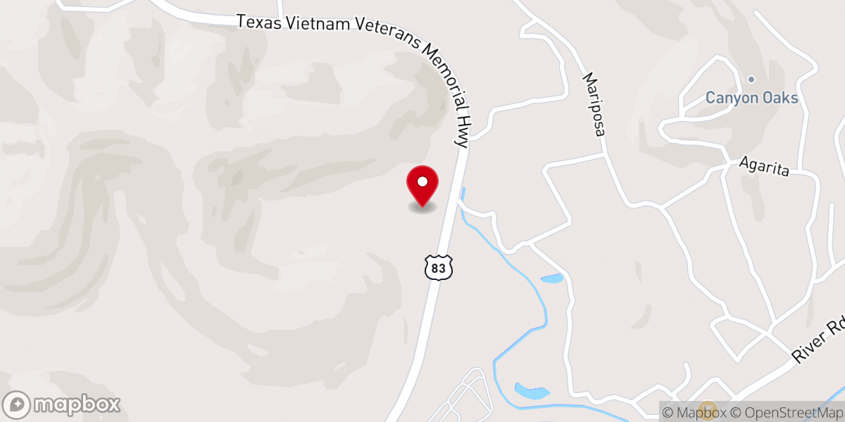 Map showing location of Concan Baptist Mission
