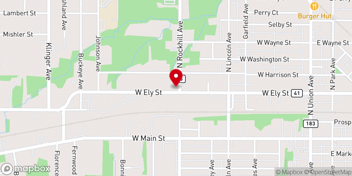 Map showing location of WellSpring Bible Church