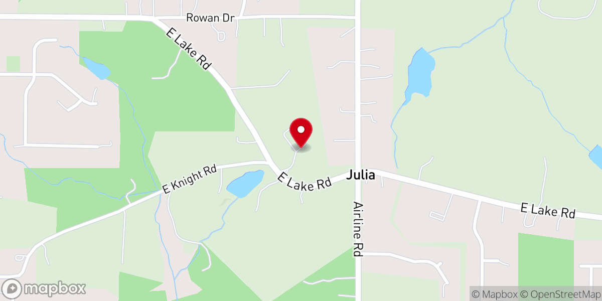 Map showing location of Faith Presbyterian Church