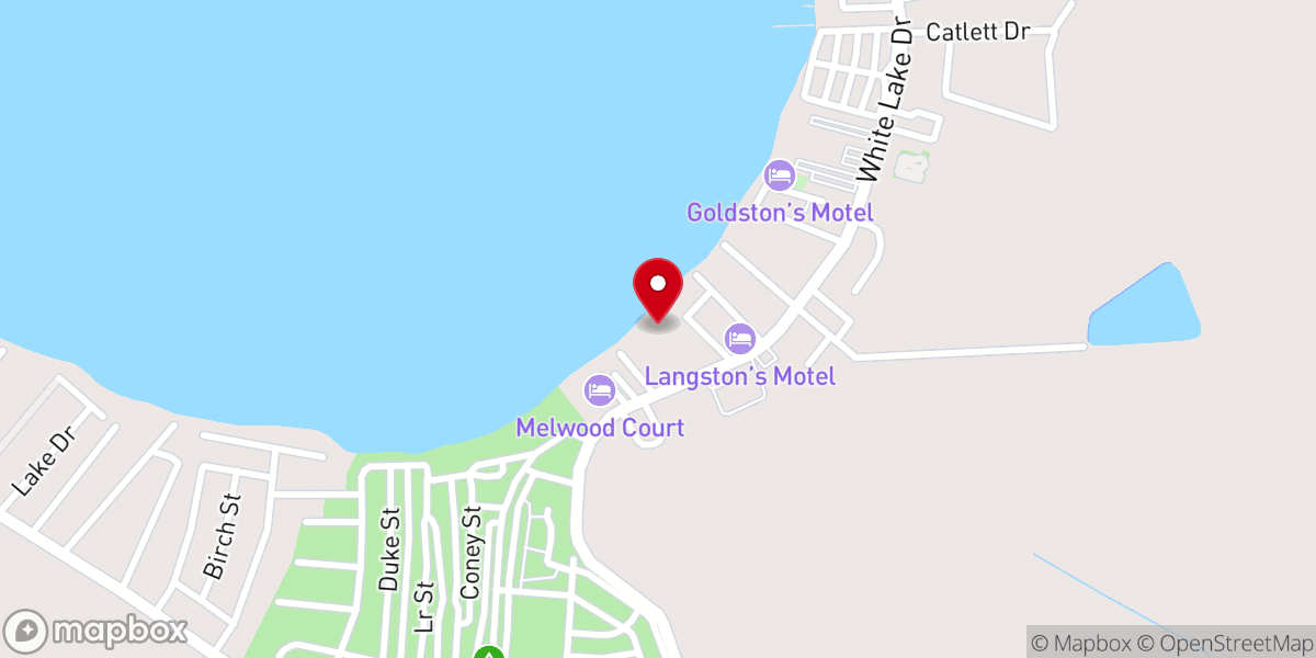 Map showing location of Lake Church Camp