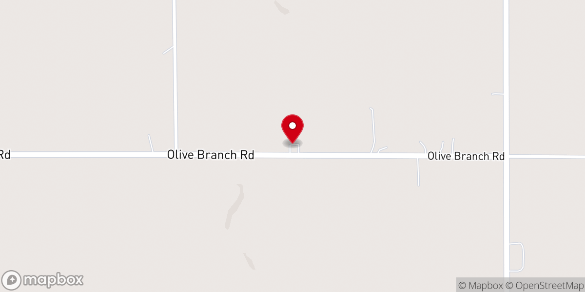Map showing location of Olive Branch Methodist Church
