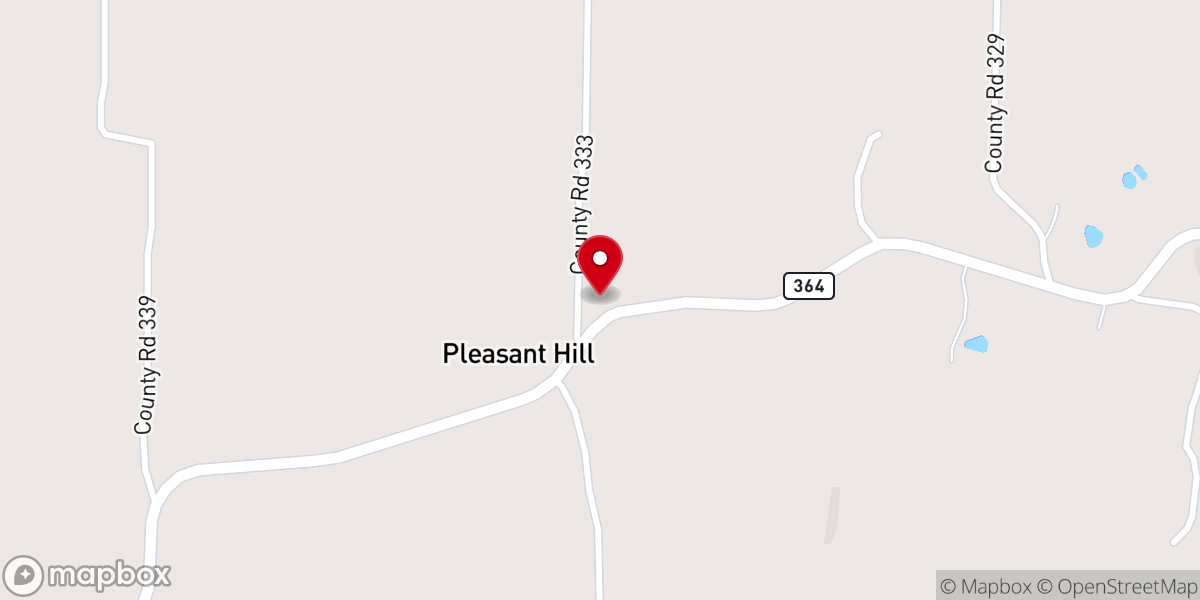Map showing location of Pleasant Hill Baptist Church