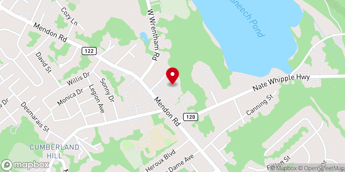 Map showing location of Saint Joan of Arc Church
