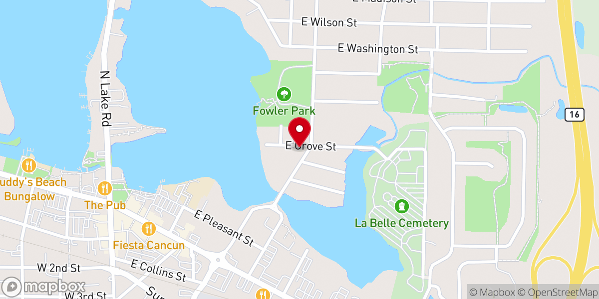 Map showing location of Cornerstone Church Lake Country