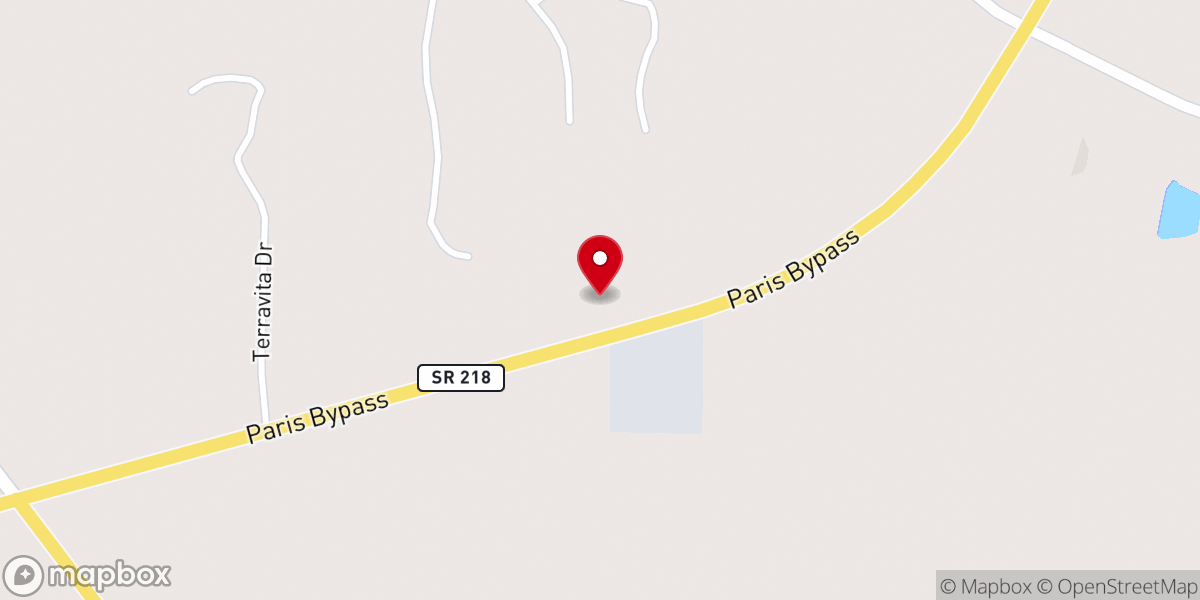 Map showing location of Paris Church of God of Prophecy
