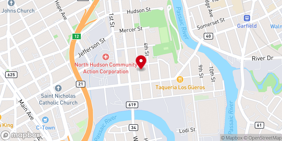 Map showing location of Church of Jesus Christ Apostolic Church