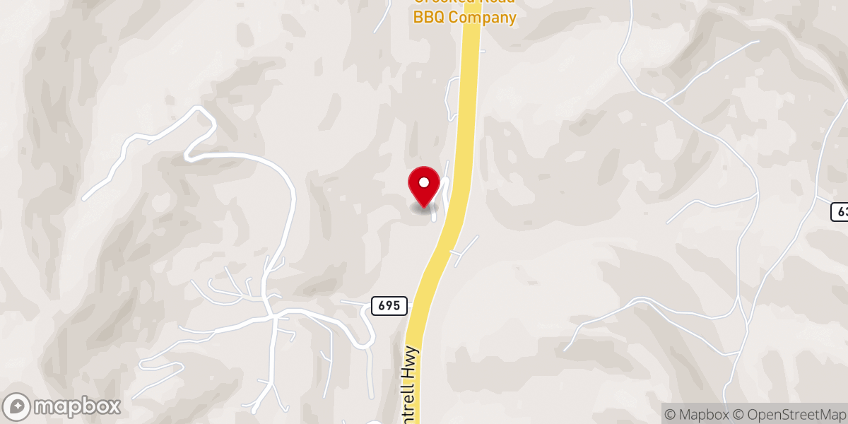 Map showing location of Pound Church of Christ