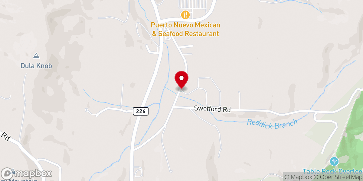 Map showing location of Grassy Creek Baptist Church Memorial Gardens