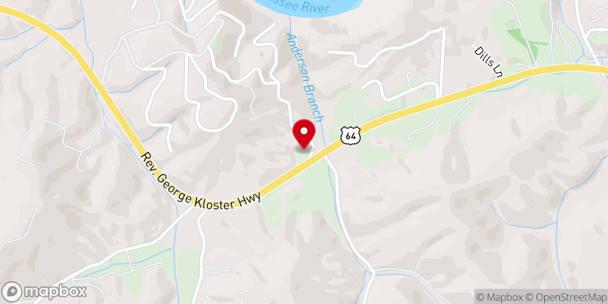 Map showing location of Hayesville Nazarene Church