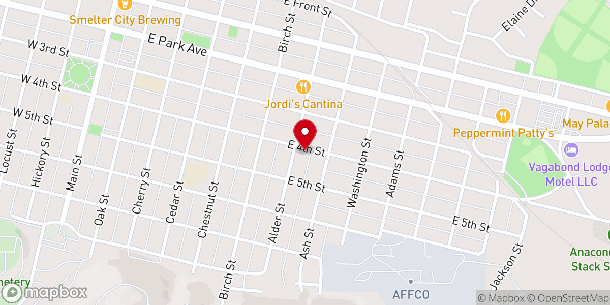 Map showing location of St. Peters Catholic Church