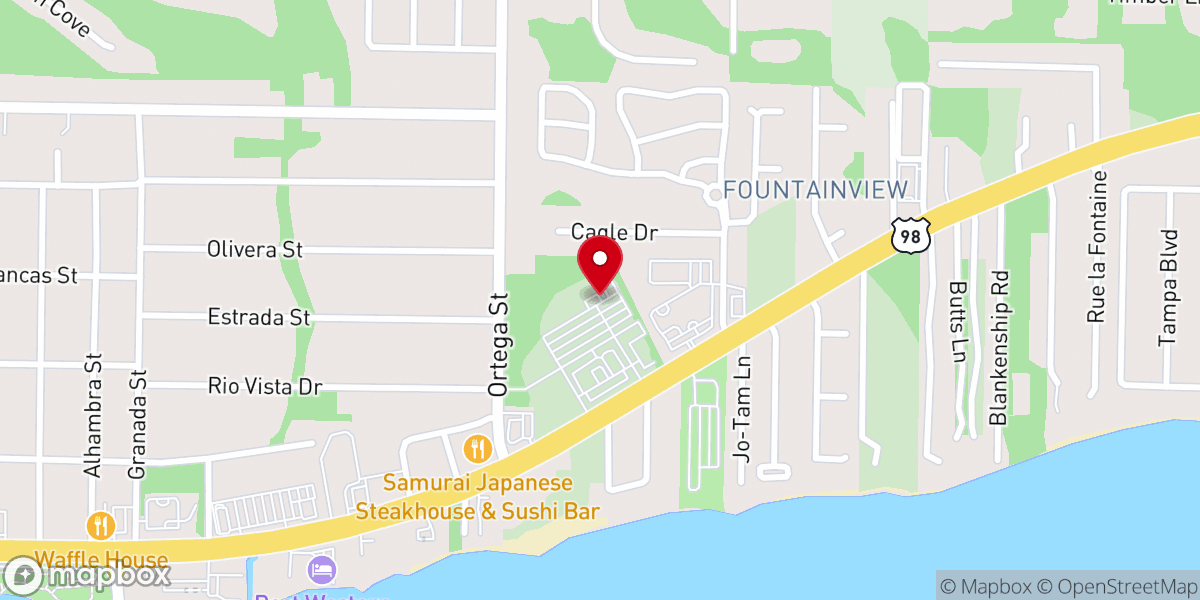Map showing location of Destiny Worship Center - Navarre Campus
