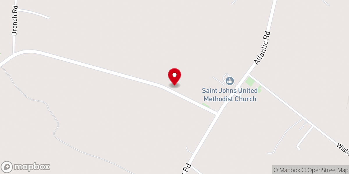 Map showing location of Shiloh Baptist Church