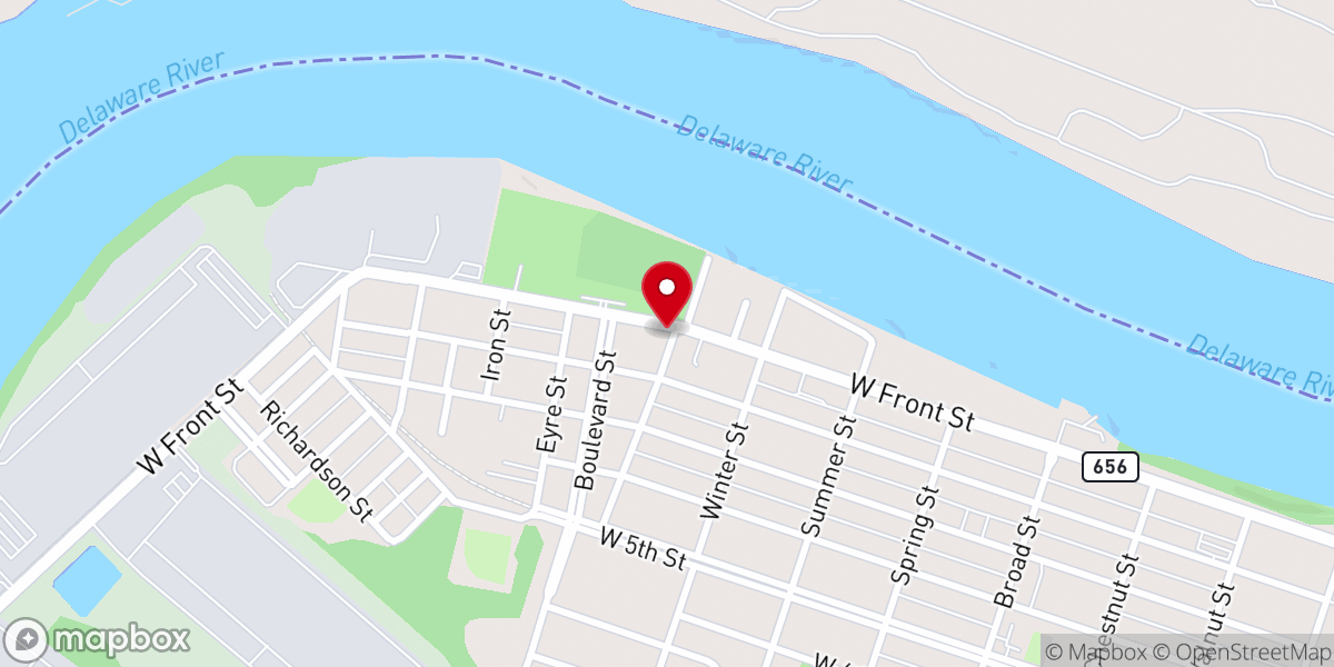 Map showing location of Riverside Chapel