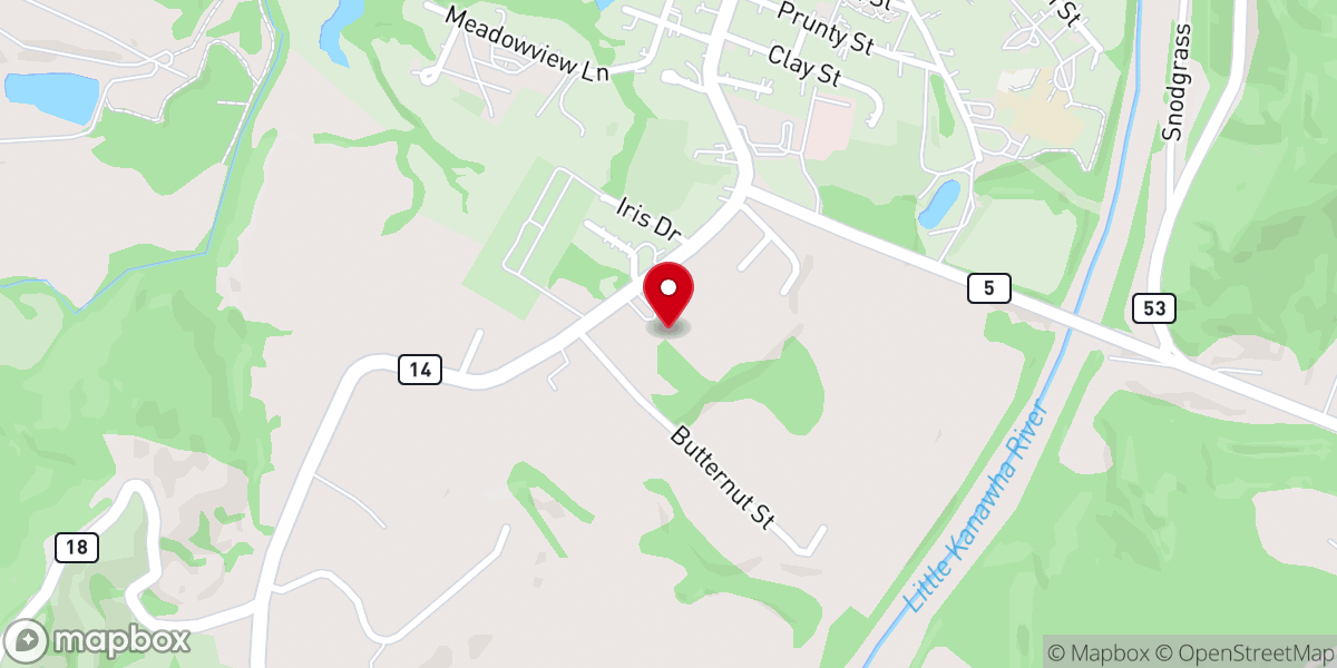 Map showing location of Elizabeth Baptist Church