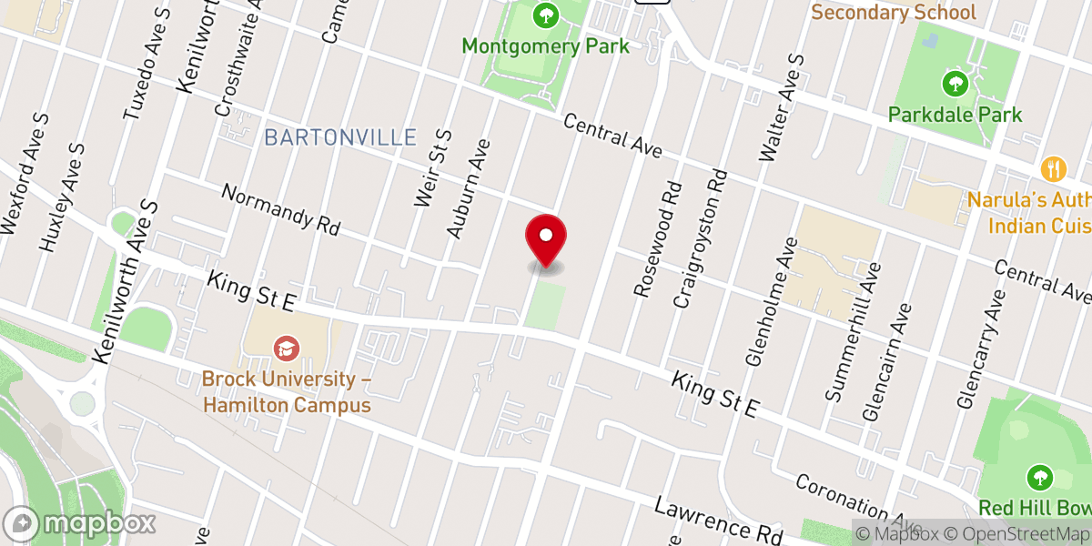 Map showing location of Hamilton East Seventh-day Adventist Church