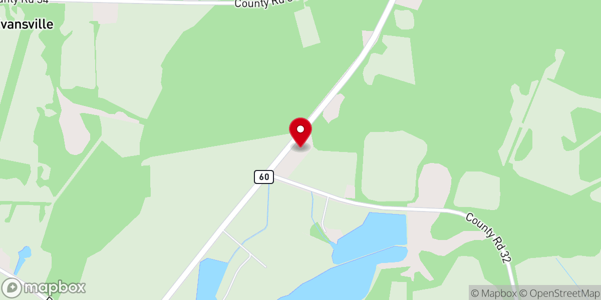 Map showing location of Bass Tabernacle