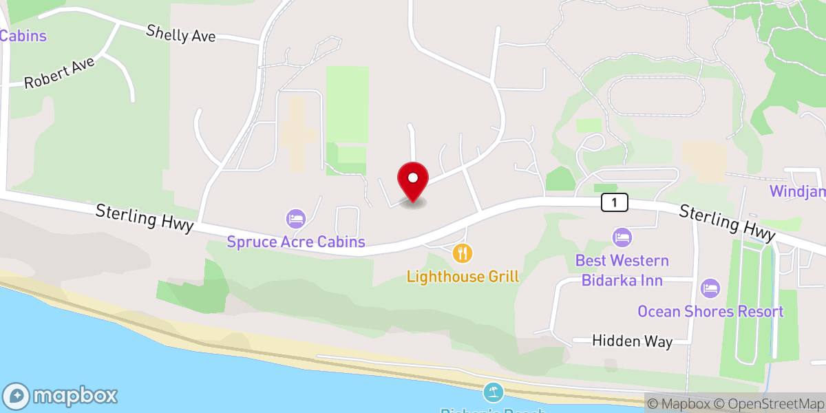 Map showing location of Homer Baptist Church