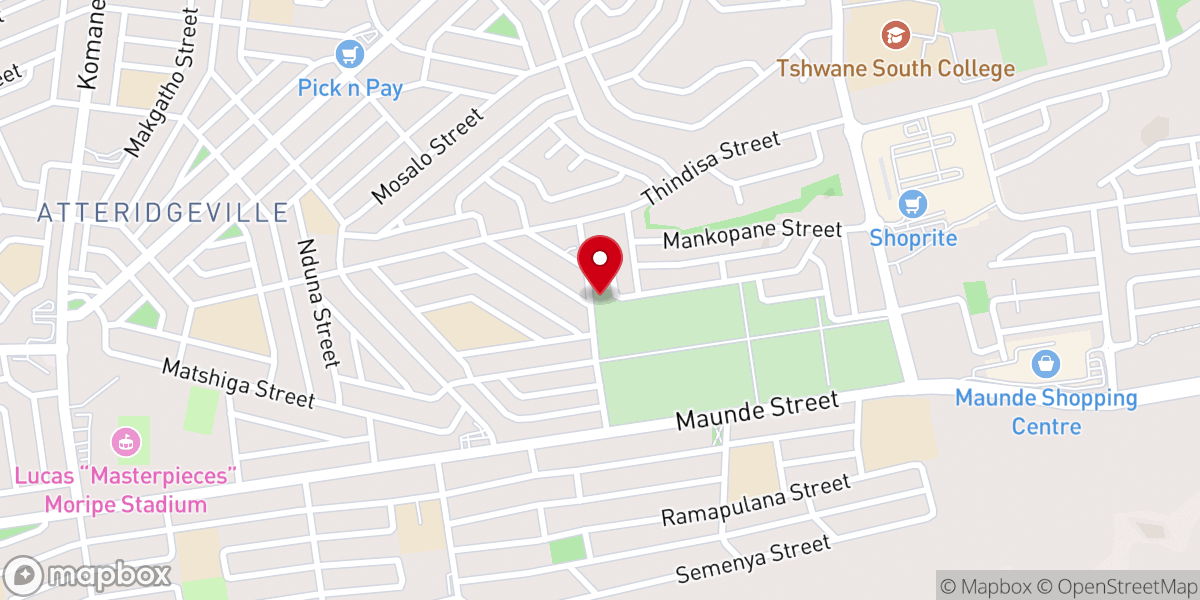 Map showing location of Bethlehem Apostolic Church