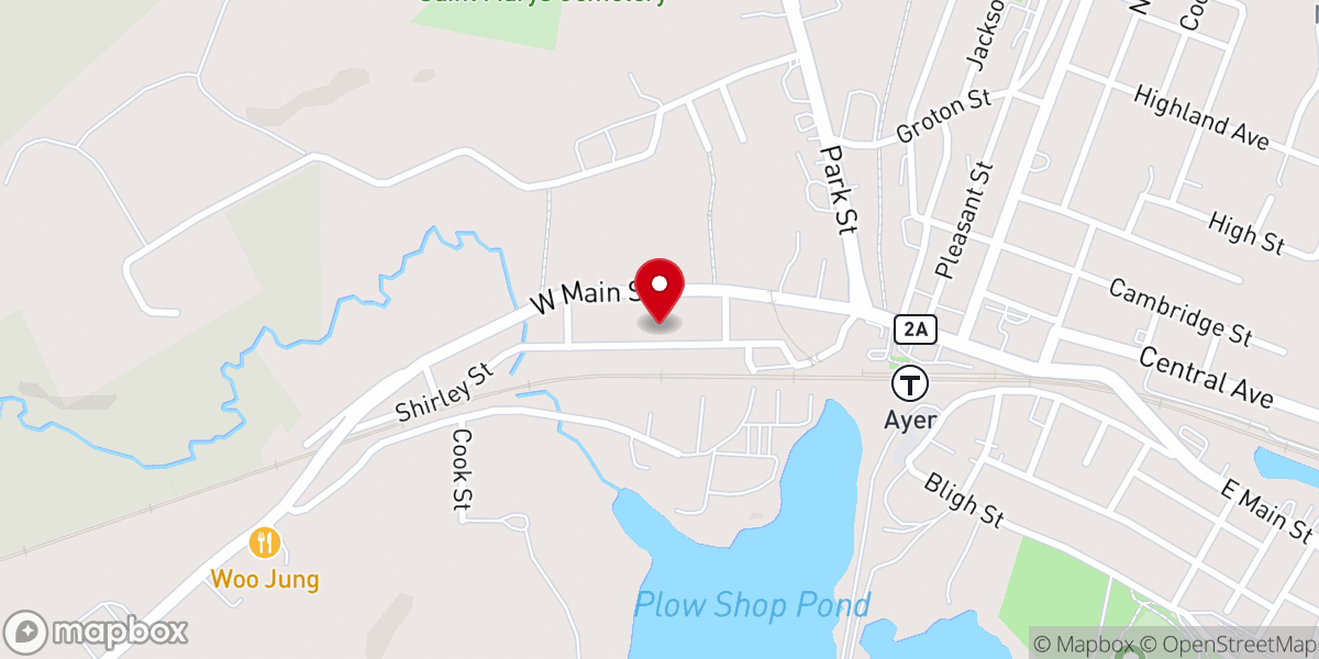Map showing location of St. Mary's Catholic Church