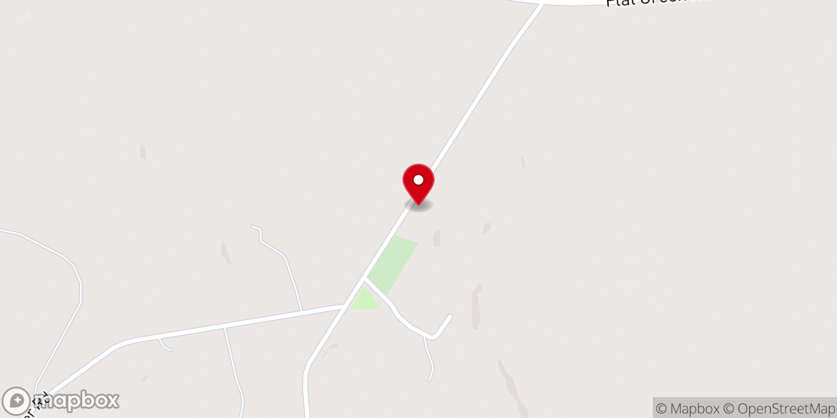 Map showing location of Pleasant Plain Baptist Church