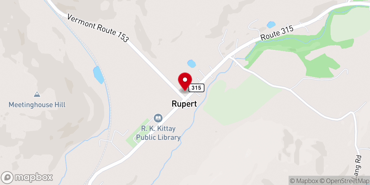 Map showing location of Rupert United Methodist Church