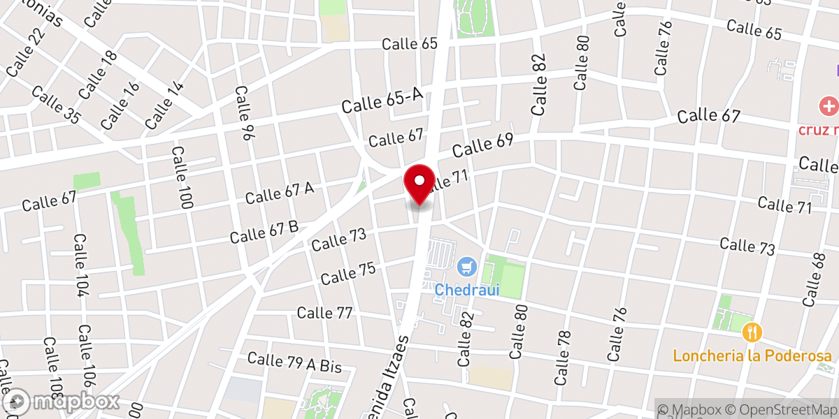 Map showing location of Casa de Mi Padre Asambleas de Dios
