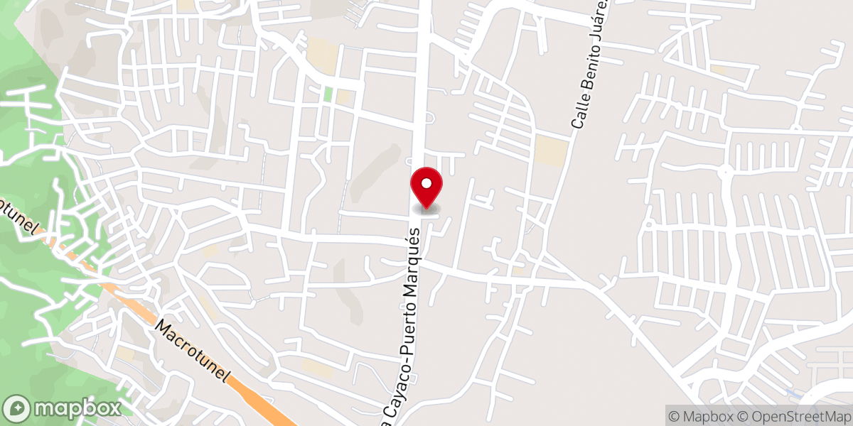 Map showing location of Iglesia Cristiana Casa de Dios