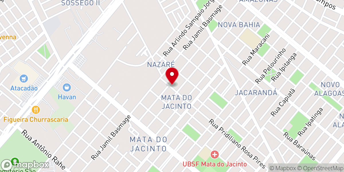 Map showing location of Assembleia De Deus Mato Grosso do Sul