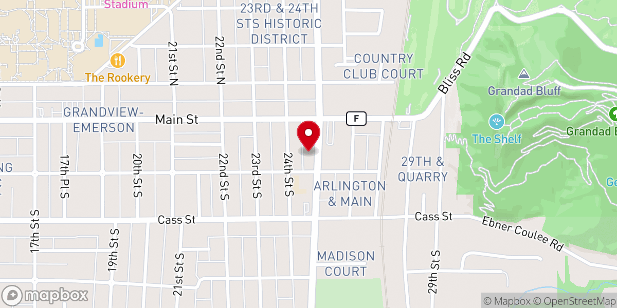 Map showing location of Blessed Sacrament Catholic Church