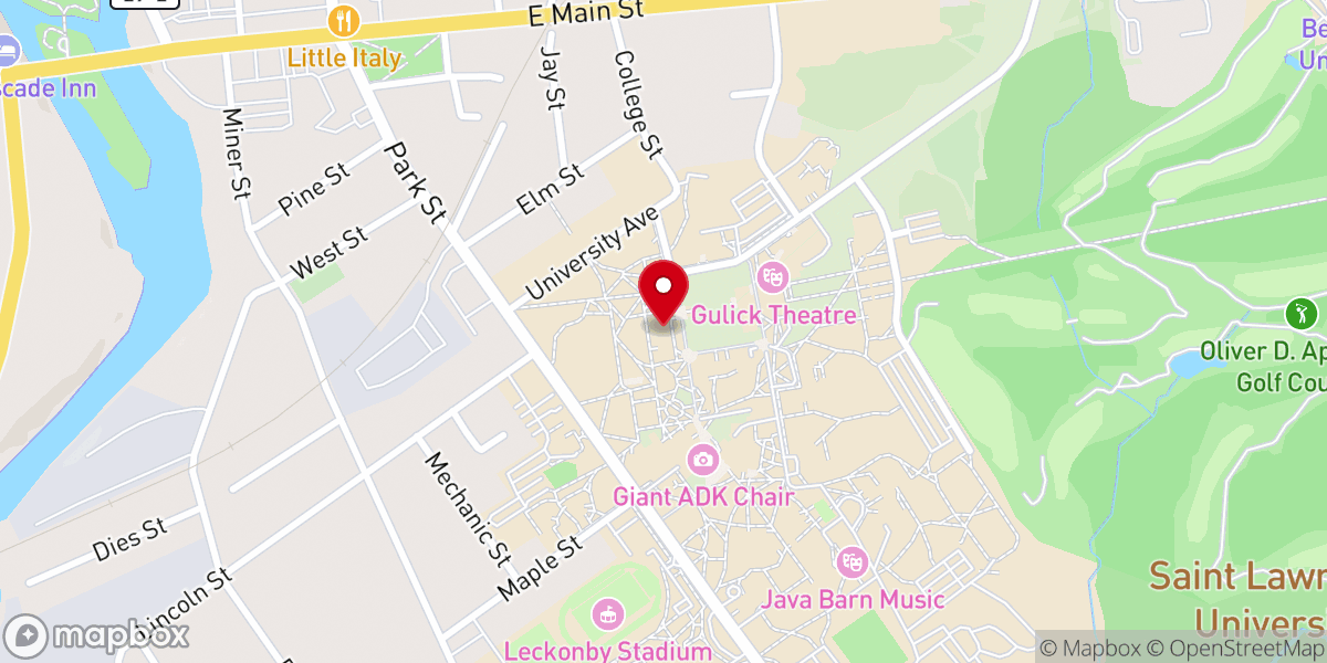Map showing location of Gunnison Memorial Chapel