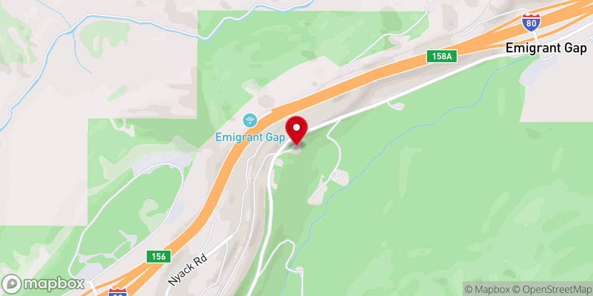 Map showing location of Emigrant Gap Elementary School