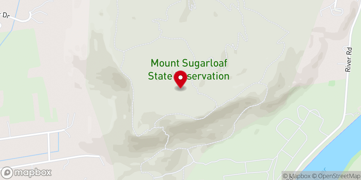 Map showing location of Mount Sugarloaf State Reservation