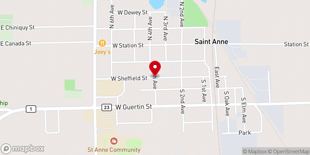 Map showing location of St. Anne Township