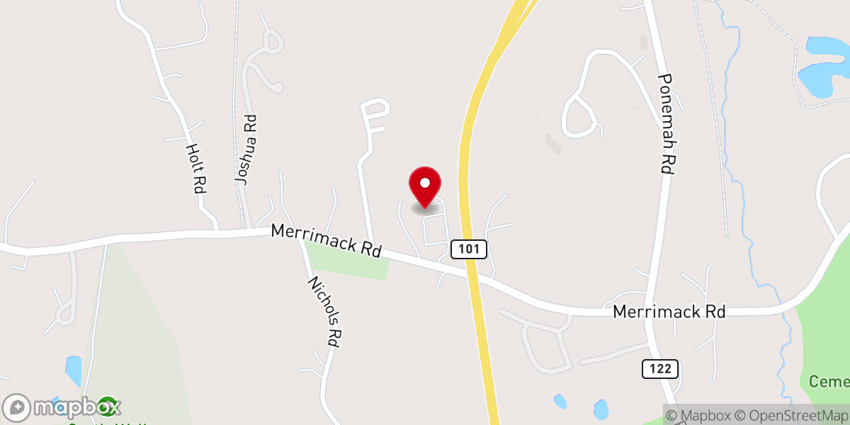 Map showing location of Christ's Church of Amherst